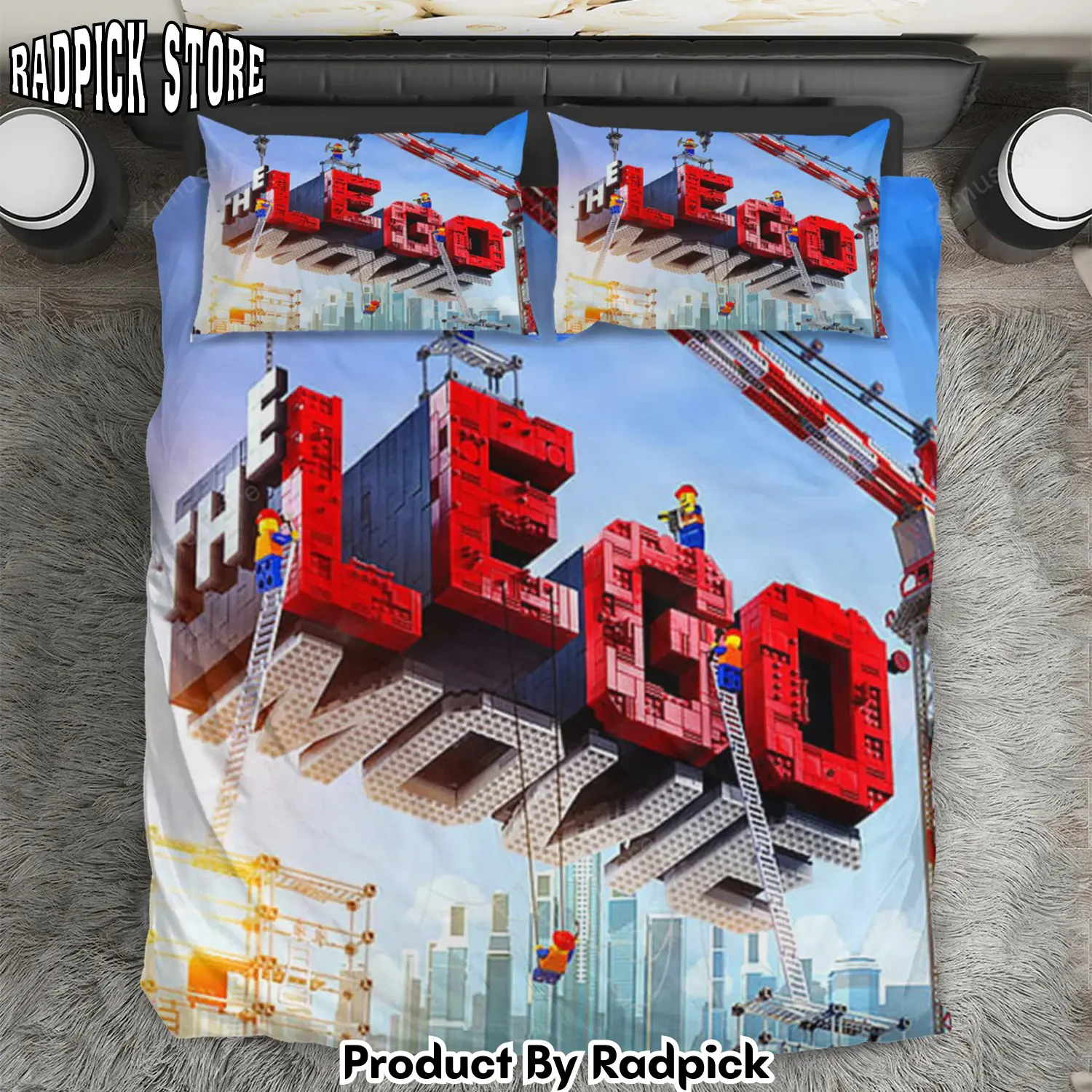 Radpick the lego movie poster 5 3pcs 3pcs bedding set duvet cover and pillow cases gift for fan rp3271105